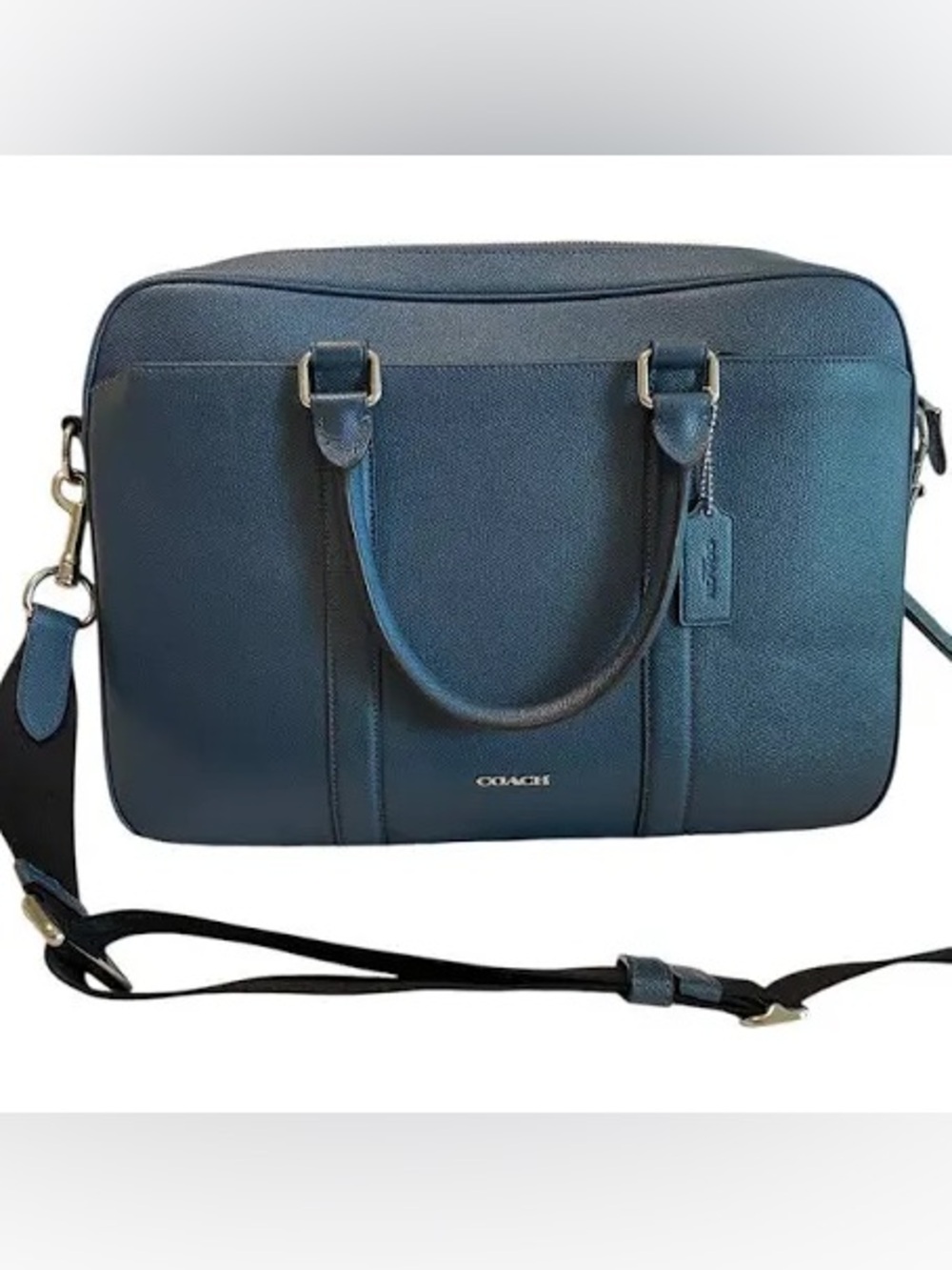 Coach Perry Slim Briefcase in crossgrain leather,